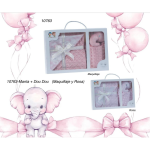 Conjunto Manta e Doudou de Elefante