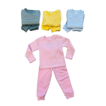 Pijama 2 peças cardado tema «Riscas»