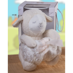 Conjunto Manta e Peluche Ovelha textura Crochet