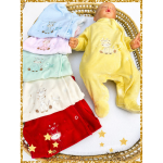 Babygrow em Veludo com bordado tema «Girafa»