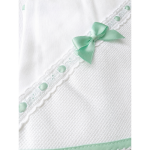 Conjunto Fralda de Pano e Babete com Laço para Bordar - Image 3