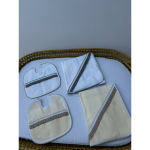 Conjunto Fralda de Pano e Babete de Pregas para Bordar - Image 2